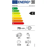 Kép 3/3 - WHIRLPOOL WFC 3C42 PX mosogatógép *60cm *14 teríték *inox*
