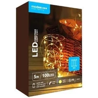 Kép 1/3 - MODEE ML-C1011LED karácsonyi füzér 100LED/5m réz 3xAA-elem(nélkül)  2500K