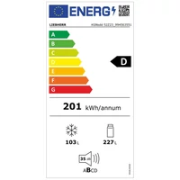 Kép 5/5 - LIEBHERR KGNSDD57Z23 alulfagyasztós hűtő 201/60cm 268/103L NF