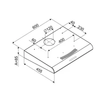 Kép 3/5 - SLX SH60W hagyományos páraelszívó