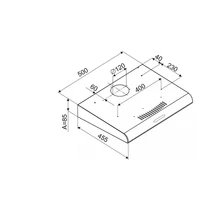Kép 3/5 - SLX SH50W hagyományos páraelszívó
