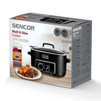 Kép 7/7 - SENCOR SPR 6100BK multifunkciós lassú főző edény » 5.5 liter 1200W