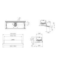 Kép 3/4 - Elica PRF0181896  teleszkópos  páraelszívó szürke  CIAK 2.0    60cm