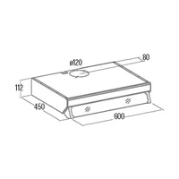 Kép 2/2 - CATA  FK-6000 X   páraelszívó SLIM inox 60cm