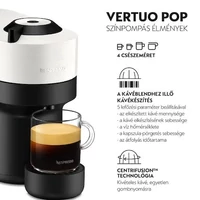 Kép 3/6 - Krups Nespresso Vertuo Pop XN920110 kapszulás kávéfőző fehér