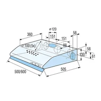 Kép 3/4 - MORA OP530W hagyományos páraelszívó 50 cm 183m3/óra fehér