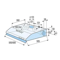 Kép 3/5 - MORA OP630W hagyományos páraelszívó 60cm fehér