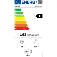 Kép 4/4 - HISENSE RB440N4ACC kombinált hűtőszekrény 238/98 liter