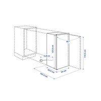 Kép 5/6 - IKEA FORKYLD beépíthető egyajtós hűtőszekrény 122cm
