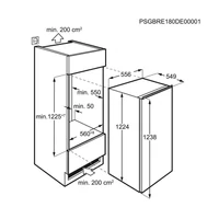 Kép 2/3 - AEG SFB612F1AF beépíthető egyajtós hűtőszekrény 122cm