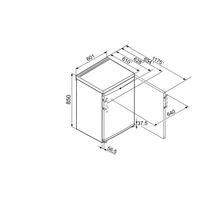 Kép 5/6 - LIEBHERR TP1724-22 egyajtós hűtőszekrény 85/60cm 126/18L