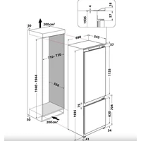 Kép 3/4 - WHIRPOOL SP40802/EU2 StopFrost beépíthető hűtőszekrény 194/70cm