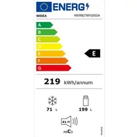 Kép 3/3 - MIDEA MERB276FGE02A NoFrost kombinált hűtőszekrény 180/55cm 199/71 L