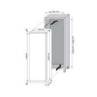 Kép 2/3 - CANDY CIO 225 EE/N beépíthető hűtőszekrény 122/55 cm