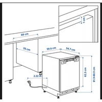 Kép 2/4 - IKEA SMAFRUSEN beépíthető hűtőszekrény *134/liter*