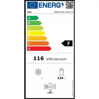 Kép 4/4 - IKEA SMAFRUSEN beépíthető hűtőszekrény *134/liter*