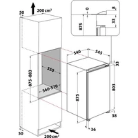 Kép 5/6 - BAUKNECHT KSI9VF2 beépíthető hűtőszekrény * 134 liter