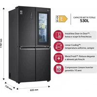 Kép 5/6 - LG GMQ844MC5E side by side hűtőszekrény * 179/80cm