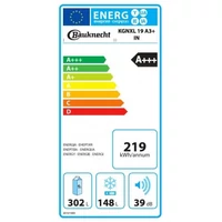 Kép 3/3 - BAUKNECHT KGNXL19A3 alulfagyasztós hűtőszekrény * 70cm