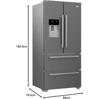 Kép 3/4 - BEKO GNE60530DXN side by side hűtőszekrény * 84cm széles
