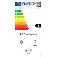 Kép 4/4 - HAUSMEISTER HM 3192H alulfagyasztós hűtő 177/55cm 191/71L