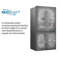 Kép 3/5 - BEKO GNE480E30ZXPN Side by Side hűtő