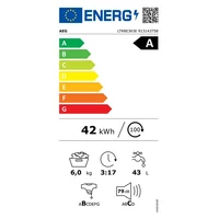 Kép 5/5 - AEG LTR8E363 ökoinveter felültöltős mosógép 6kg/1300 fordulat