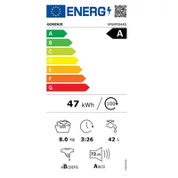 Kép 2/2 - GORENJE WNHPI84AS elöltöltős mosógép -8kg/1400fordulat