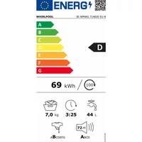 Kép 6/6 - WHIRLPOOL BI WMWG 71483E EU beépíthető mosógép *7/kg *1400/fordulat