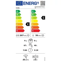 Kép 2/2 - CANDY CSOW44645TWE2S mosó-szárítógép 6/4kg 1400