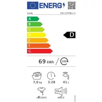 Kép 3/3 - CANDY CSO1275TBE1S elöltöltős mosógép 7kg/1200rpm SmartPro Gőz