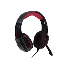 Kép 1/4 - VENTARIS H600-R gamer headset  fekete/ piros