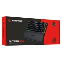 Kép 2/3 - Rampage  PLOWER K60 billentyűzet * vezetékes angol, fekete, RGB