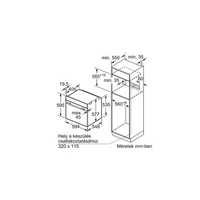 Kép 3/4 - BOSCH HBG635BB1 TFT kijelzős 71L beépíthető sütő