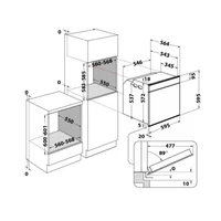 Kép 3/3 - WHIRPOOL W7OM44S1P beépíthető pirolitukus sütő 73L