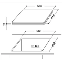 Kép 2/2 - WHIRPOOL ACM 920 BF beépíthető indukciós főzőlap 60cm