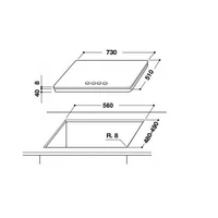 Kép 2/2 - WHIRPOOL GOA7523NB beépíthető üvegkerámia gáz főzőlap 73cm