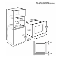 Kép 4/4 - ELECTROLUX LMS4253TMX beépíthető mikrohullámú sütő 25L, FEKETE