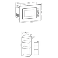 Kép 2/2 - WHIRPOOL WMF 250 G beépíthető mikrohullámú sütő 25L