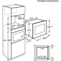 Kép 6/6 - AEG MBE2658SEB beépíthető mikrohullámú sütő * 25 liter