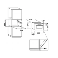 Kép 8/13 - WHIRLPOOL beépíthető mikrohullámú sütő 31L