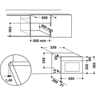 Kép 10/13 - WHIRLPOOL beépíthető mikrohullámú sütő 22L