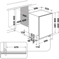 Kép 13/16 - WHIRLPOOL WIF5041PLEGTS beépíthető mosógatógép