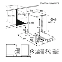 Kép 3/3 - AEG FSE73507P beépíthető 10 terítékes teljesen integrálható mosgatógép -45cm