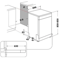 Kép 5/6 - WHIRLPOOL W7F HP43 X szabadonálló mosogatógép *60 cm*15 teríték* inox
