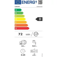 Kép 5/5 - GORENJE GI561D10S beépíthető mosogatógép 11 teríték 45cm