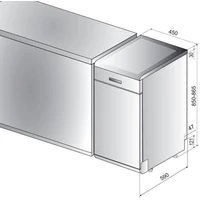 Kép 3/4 - WHIRLPOOL WSFO 3O34 PF mosogatógép *10 teríték *45 cm* fehér
