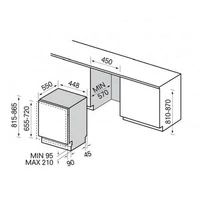 Kép 3/3 - MIDEA MID45S110-HR beépíthető mosogatógép  * 45 cm  9 teríték