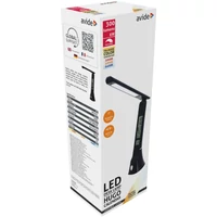 Kép 1/5 - AVIDE ABLDLC-6W-B-HG LED asztali lámpa bőrhatású Hugo fekete 6W naptár