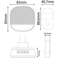 Kép 4/4 - ENTAC EDB-AC-44-L-K ajtócsengő éjjeli fény funkcióval